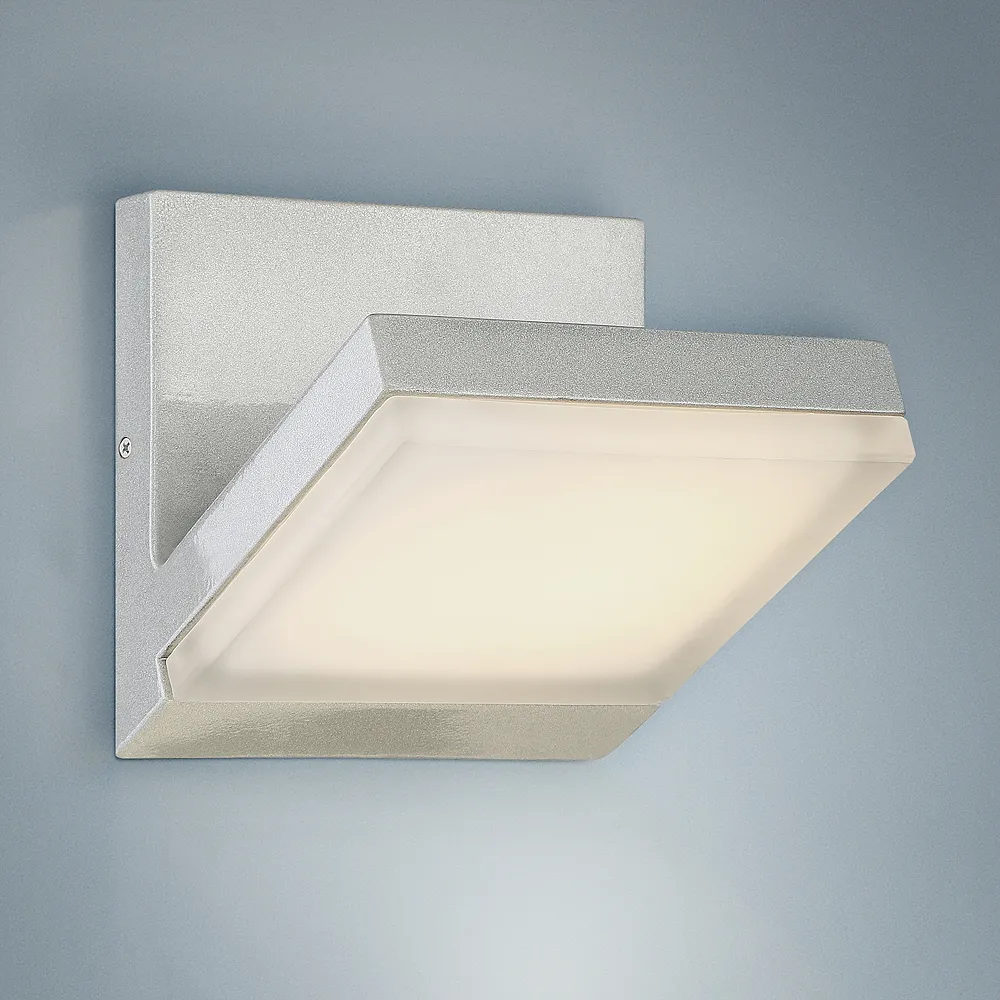 George Kovacs Angle 7 1/4"H LED Silver Dust Wall Sconce