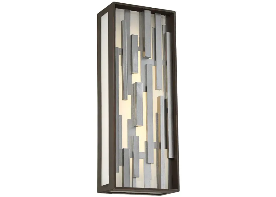 George Kovacs Bars 17" High LED Bronze Outdoor Wall Light