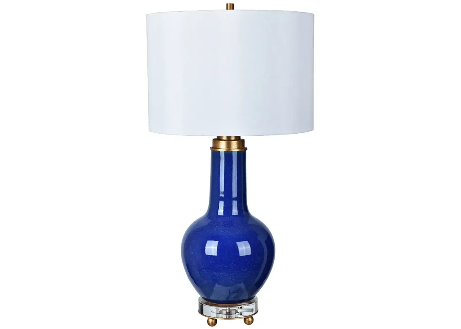 Crestview Collection Penta Royal Blue and Gold Table Lamp