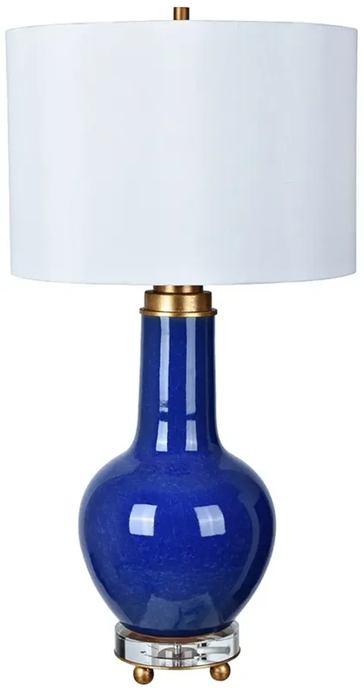 Crestview Collection Penta Royal Blue and Gold Table Lamp