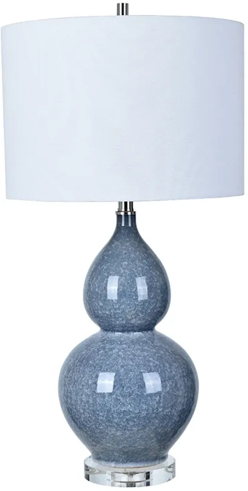 Crestview Collection Vincent Blue Ceramic Table Lamp