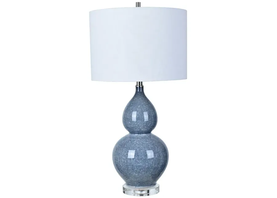 Crestview Collection Vincent Blue Ceramic Table Lamp