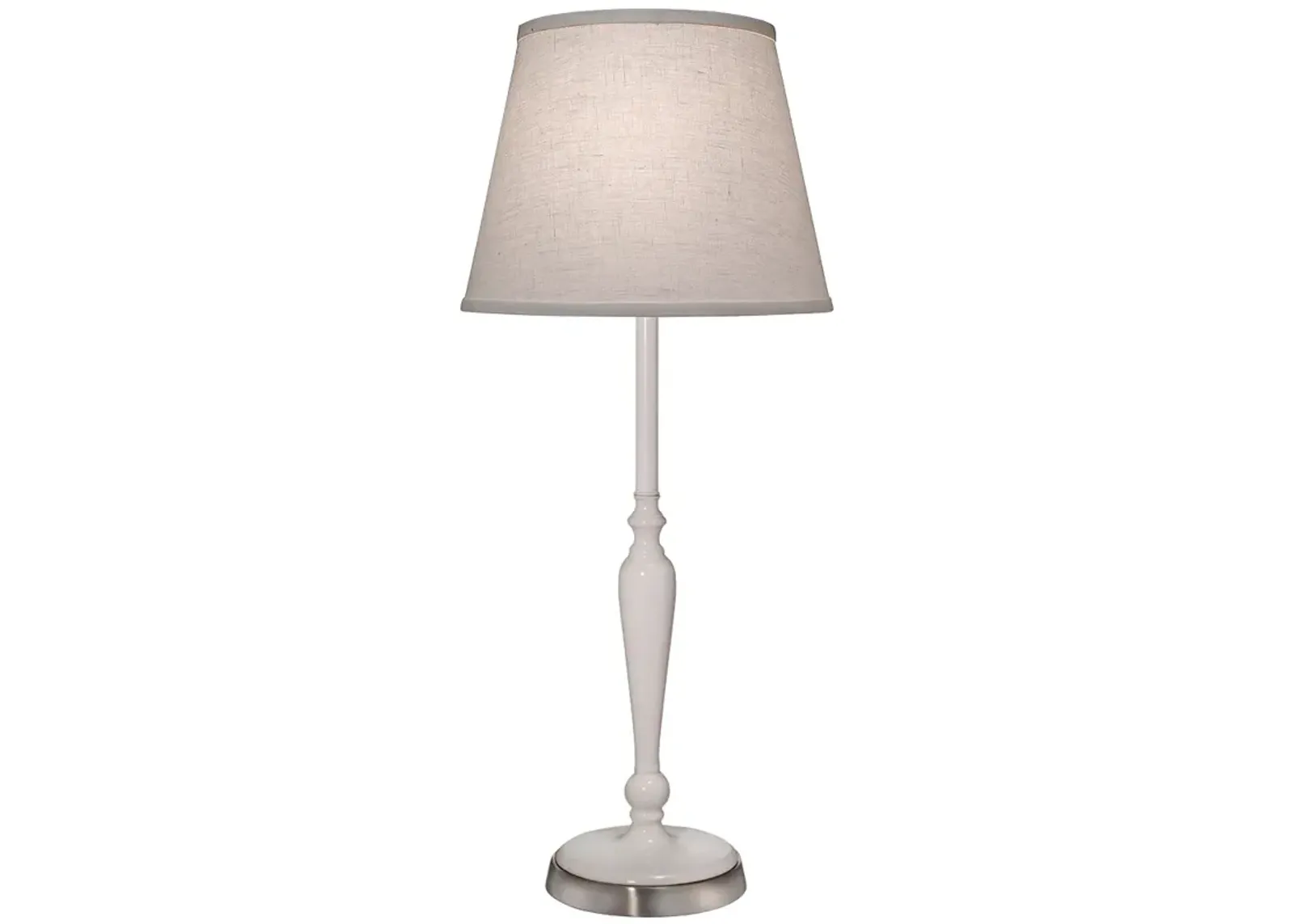 Stiffel 28" High Glossy White Metal Buffet Table Lamp