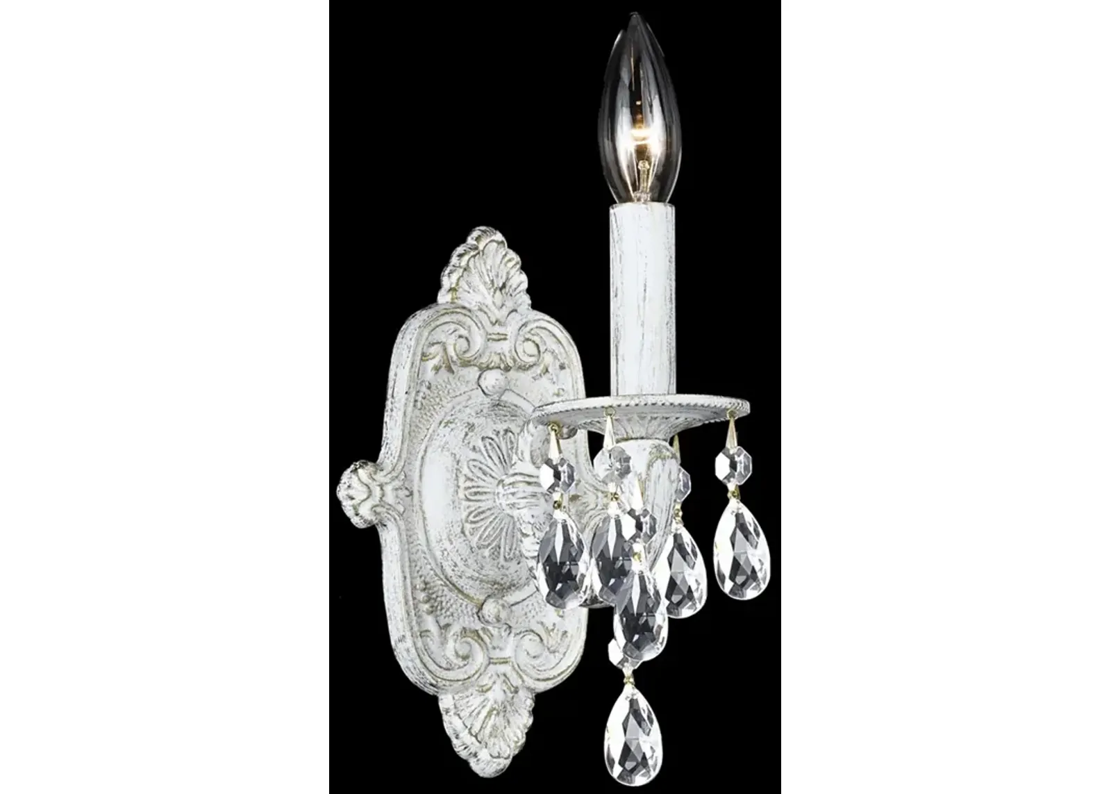 Sutton Collection 11" High Antique White and Gold Sconce