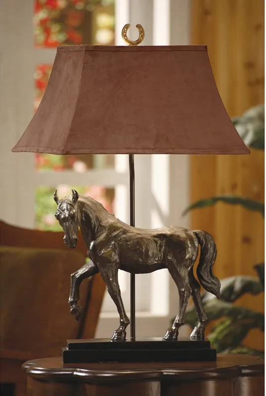 Triple Crown Race Horse Table Lamp