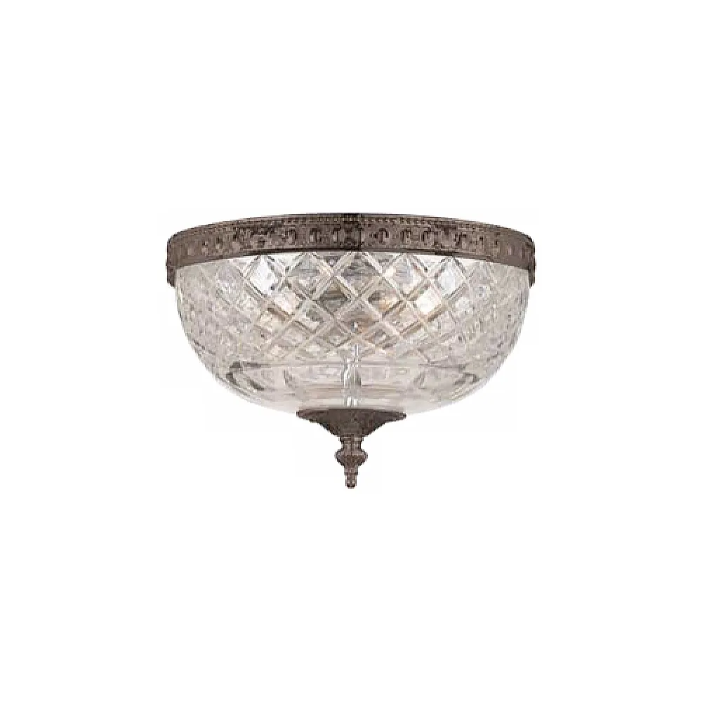 Crystorama Majestic English Bronze 8" Wide Ceiling Light