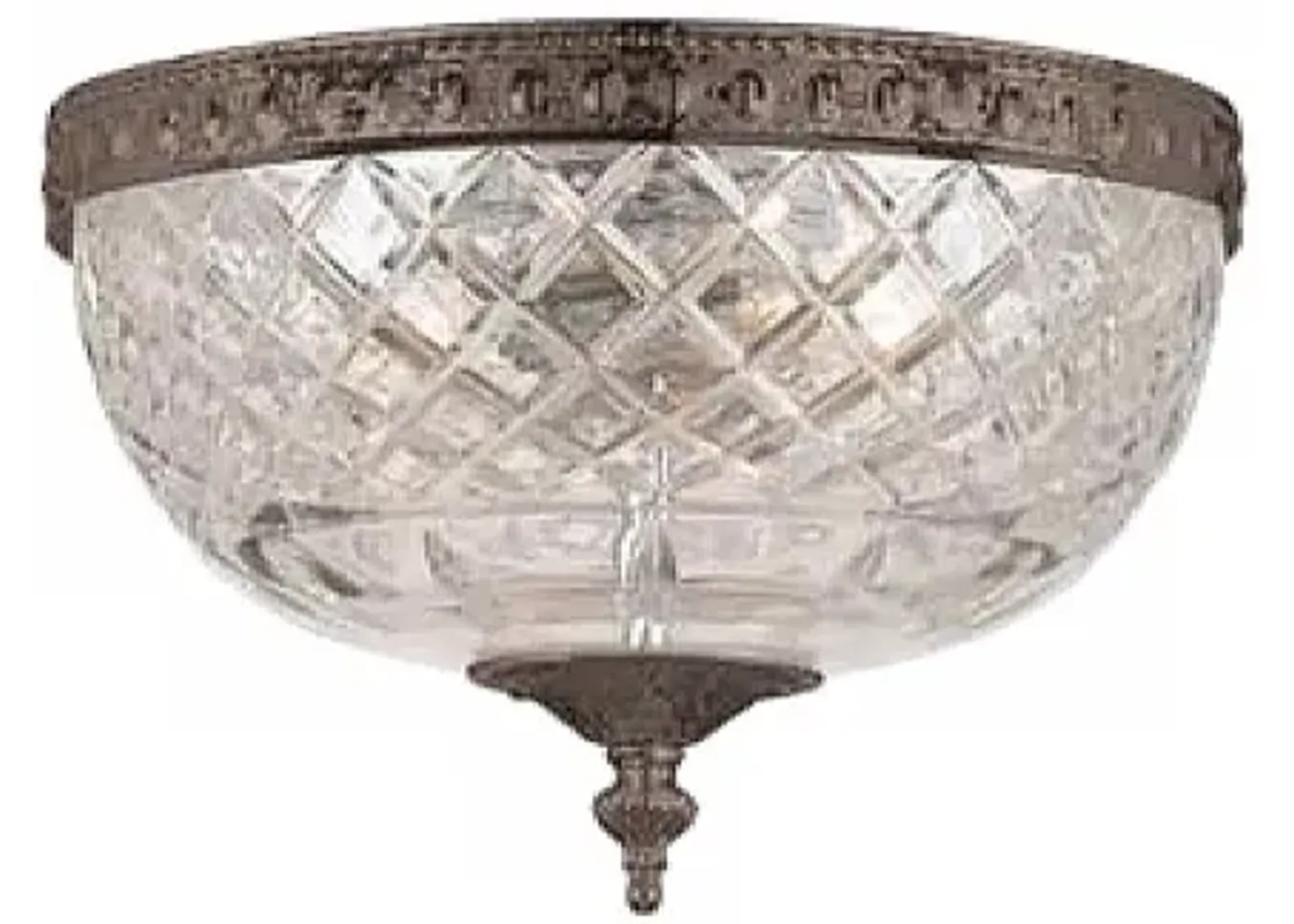 Crystorama Majestic English Bronze 8" Wide Ceiling Light