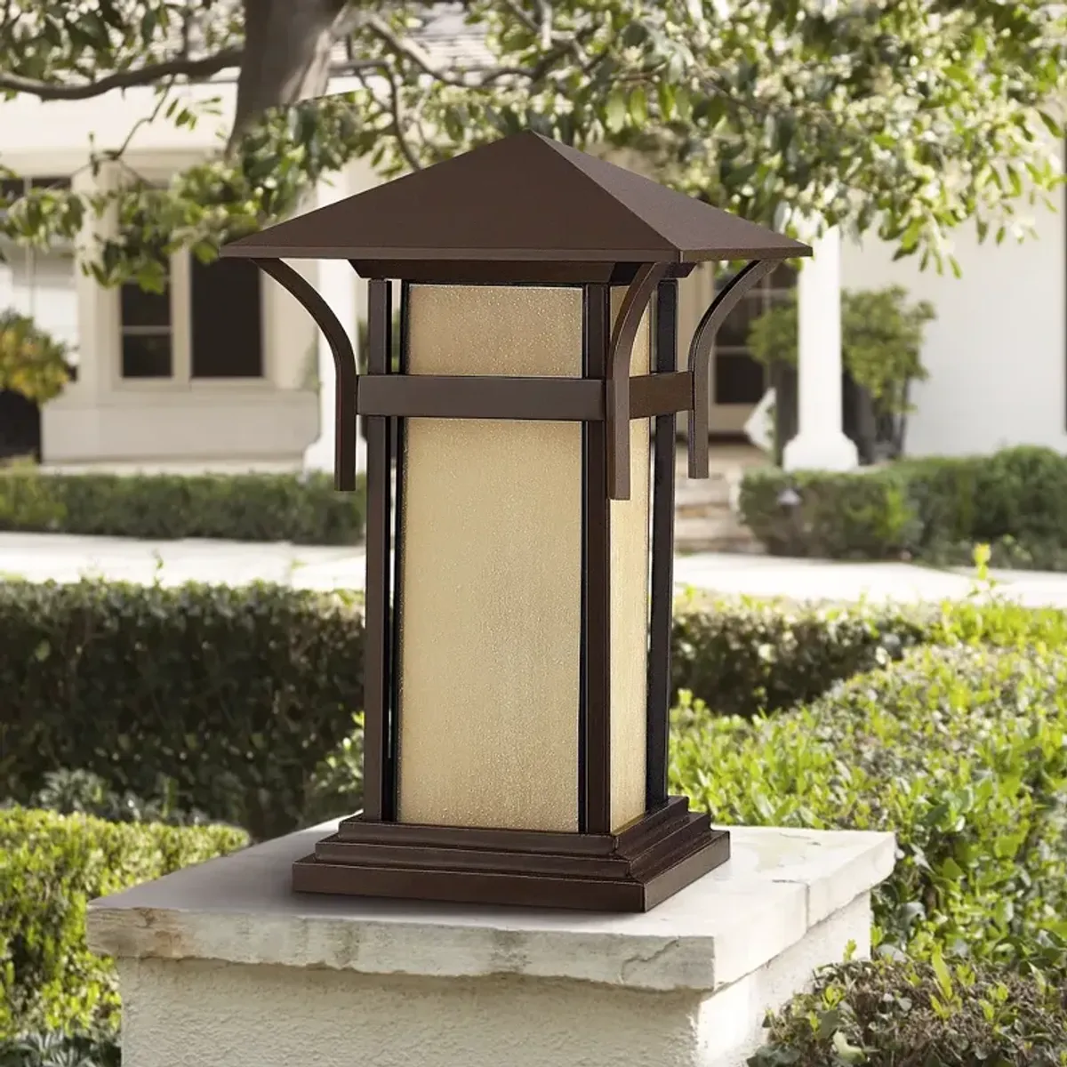 Hinkley Harbor Bronze 17" High Outdoor Pier Mount Light