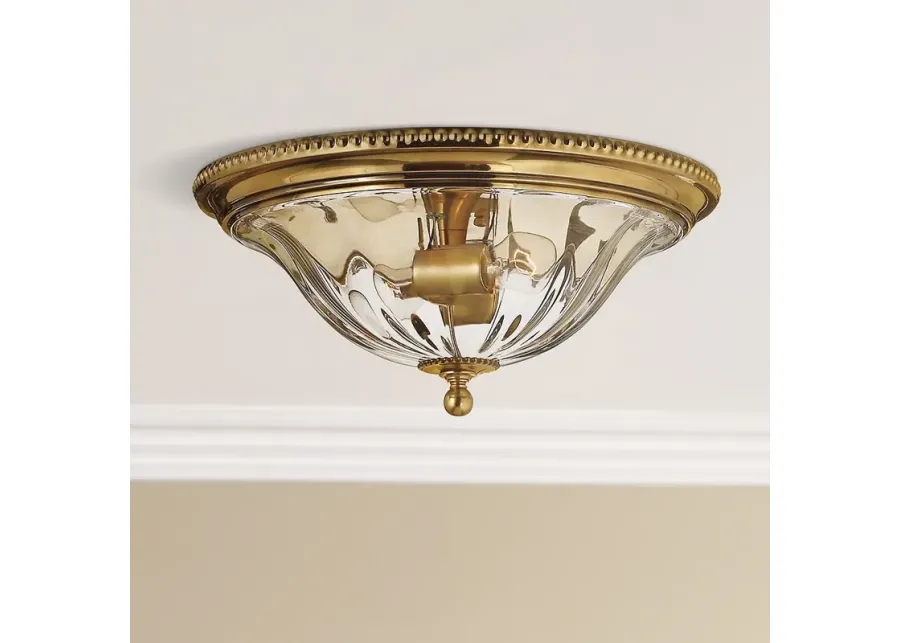 Hinkley Cambridge 16 1/4" Traditional Glass and Brass Ceiling Light