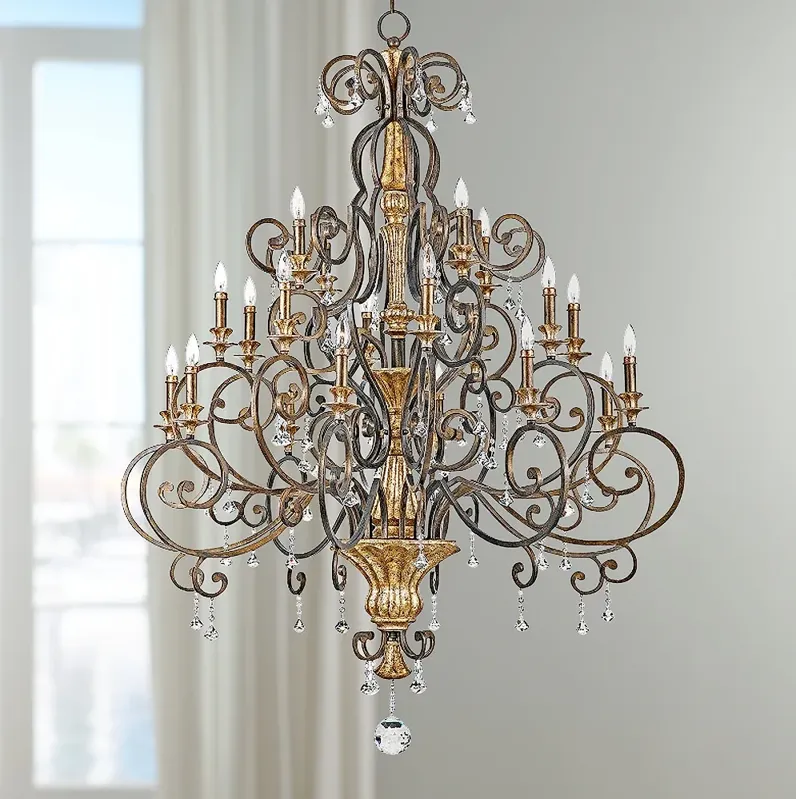 Quoizel Marquette 48 1/2" Wide 20-Light Tiered Scroll Large Chandelier