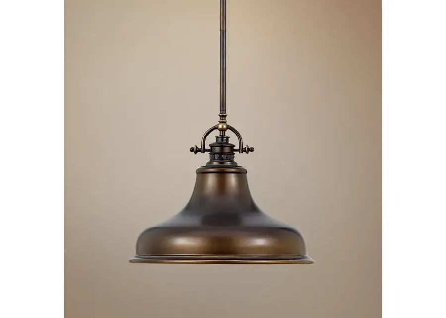 Quoizel Emery 13 1/2" Wide Barn Light Bronze Pendant Chandelier