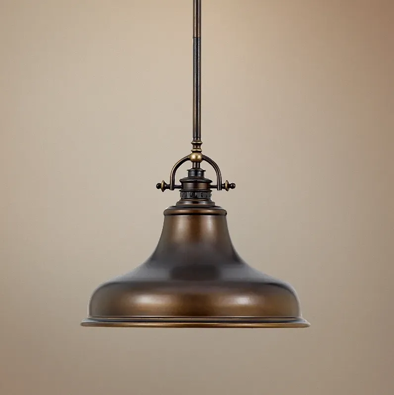 Quoizel Emery 13 1/2" Wide Barn Light Bronze Pendant Chandelier