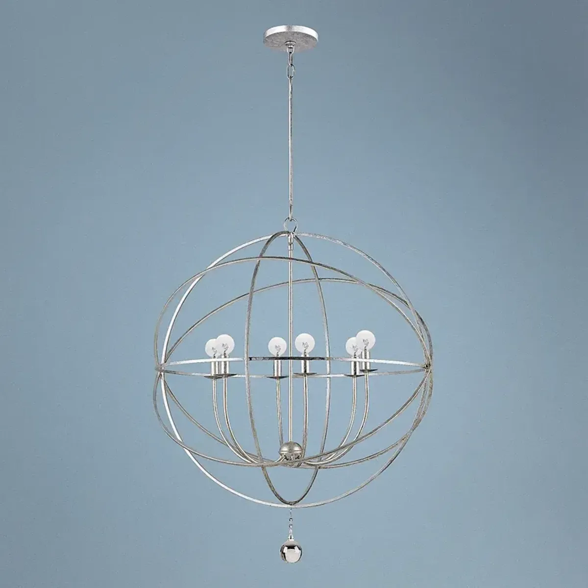 Solaris Collection 28" Wide 6-Light Modern Orb Pendant Light