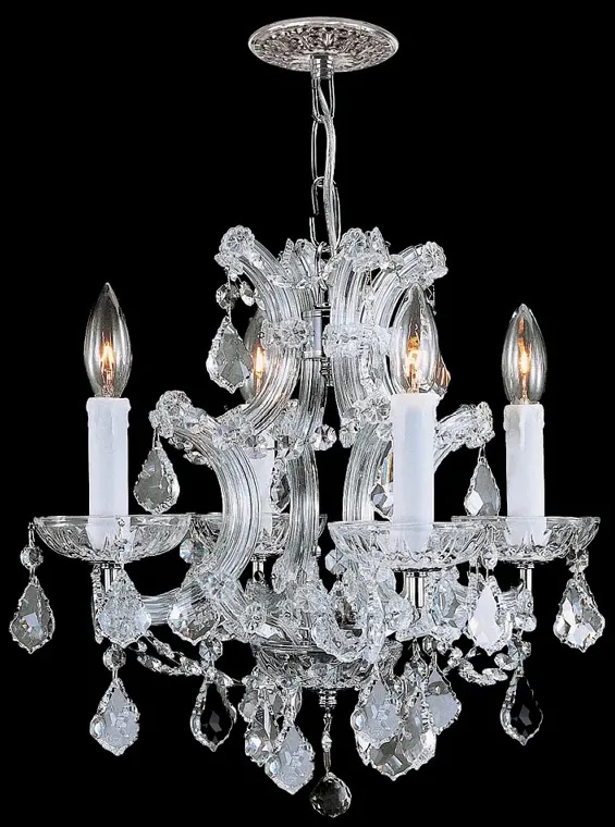 Maria Theresa Collection Chrome 4-Light Chandelier