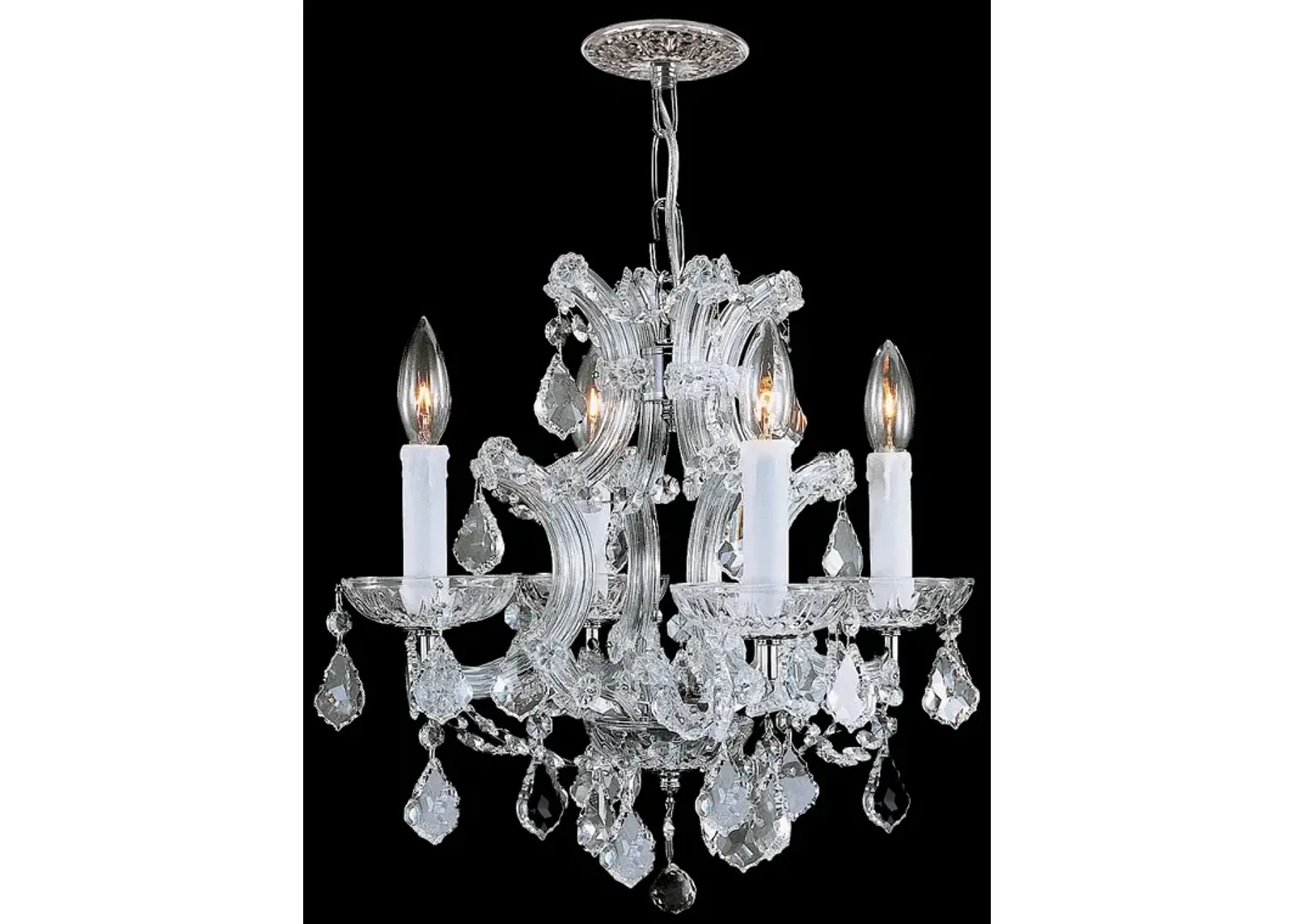 Maria Theresa Collection Chrome 4-Light Chandelier