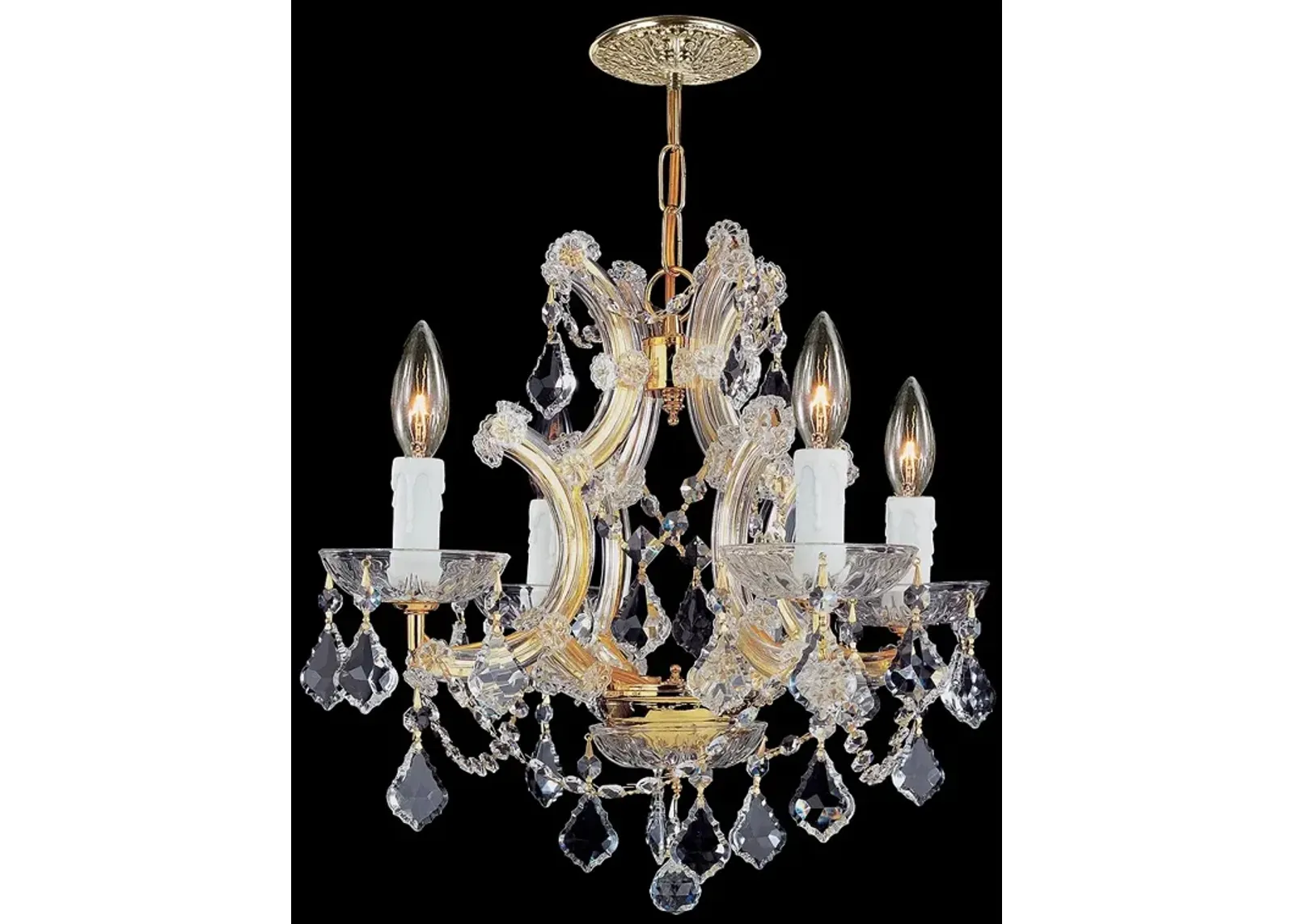 Maria Theresa Collection Gold 4-Light Chandelier