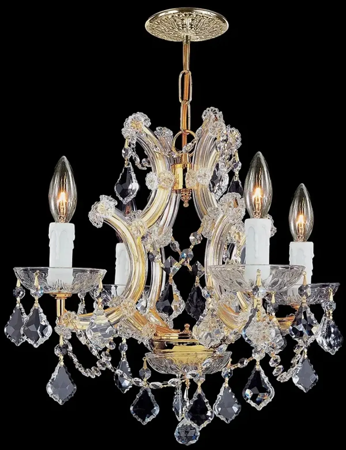 Maria Theresa Collection Gold 4-Light Chandelier