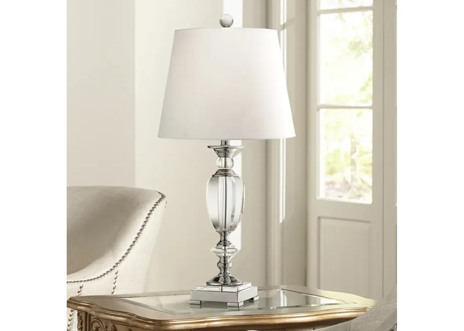 Vienna Full Spectrum 31" Beveled Urn Traditional Crystal Table Lamp