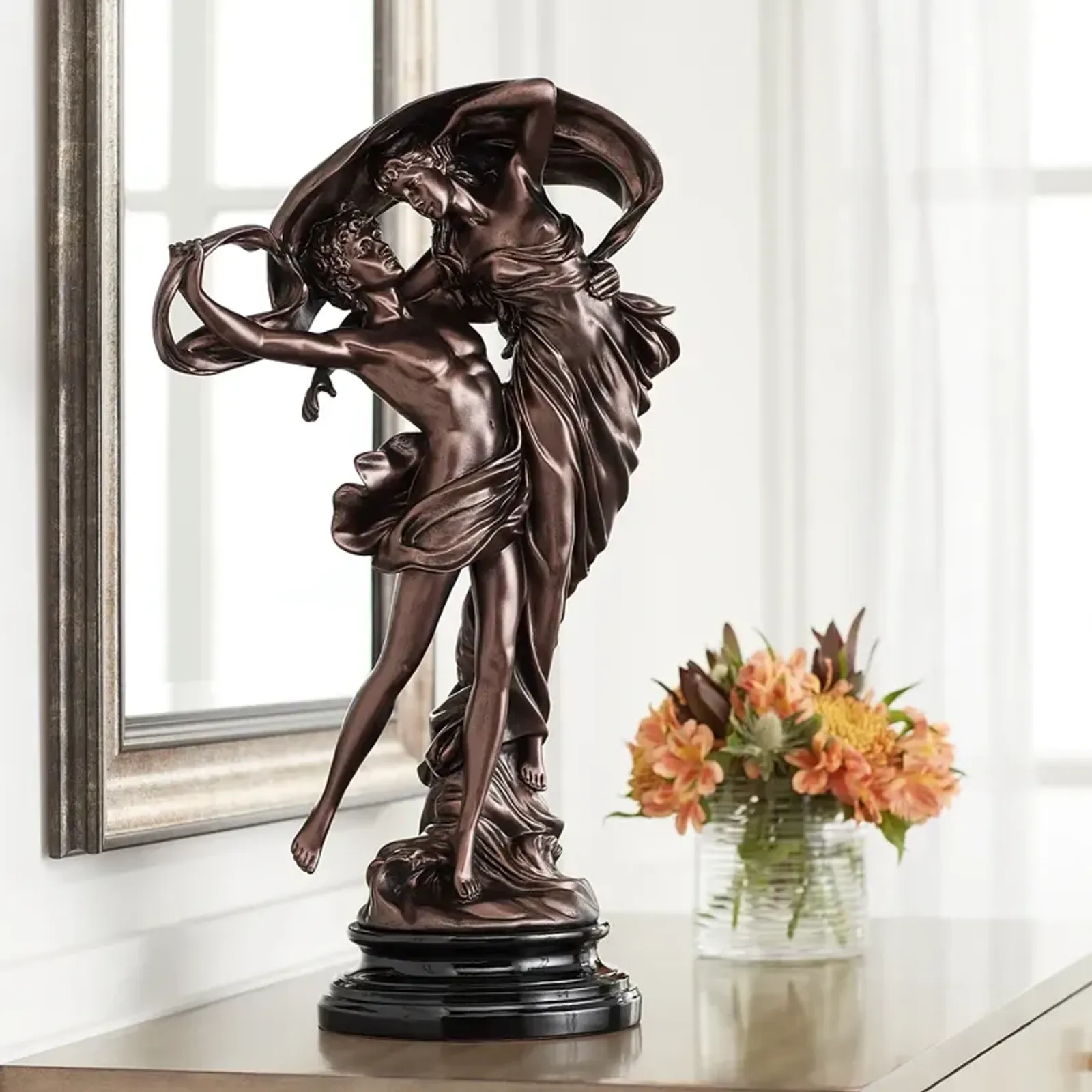 Floating Dancing Couple Bronze Finish 25 3/4" High Sculpture