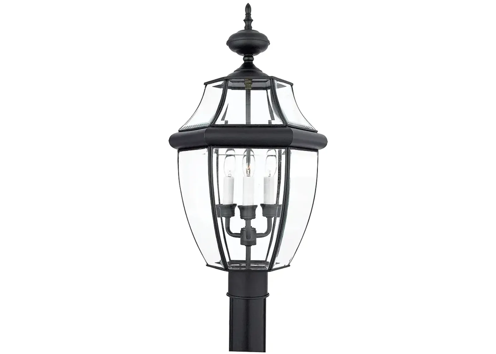 Newbury 23" High Mystic Black 3-Light Outdoor Post Light