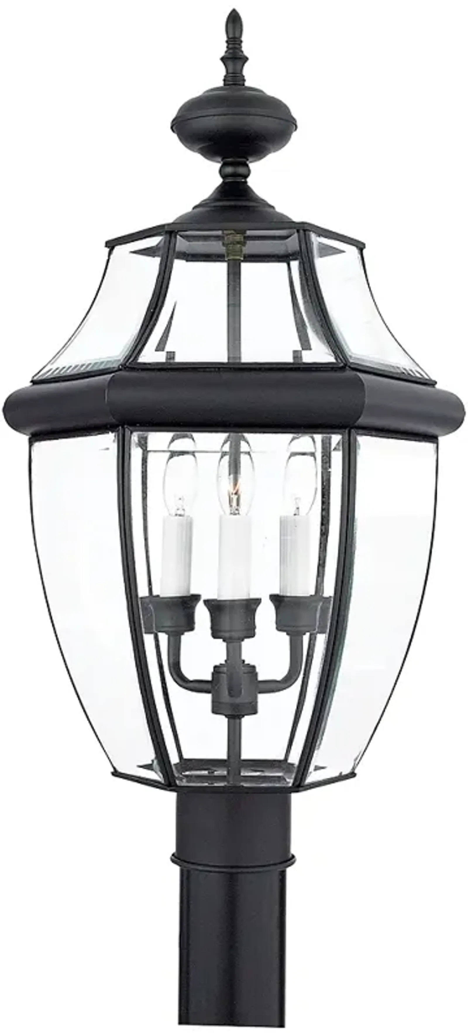 Newbury 23" High Mystic Black 3-Light Outdoor Post Light