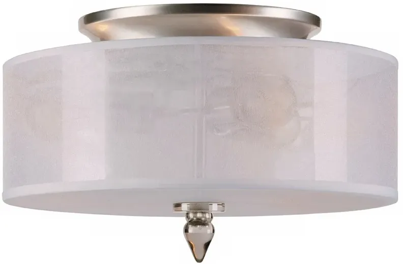 Crystorama Luxo Satin Nickel 14" Wide Ceiling Light