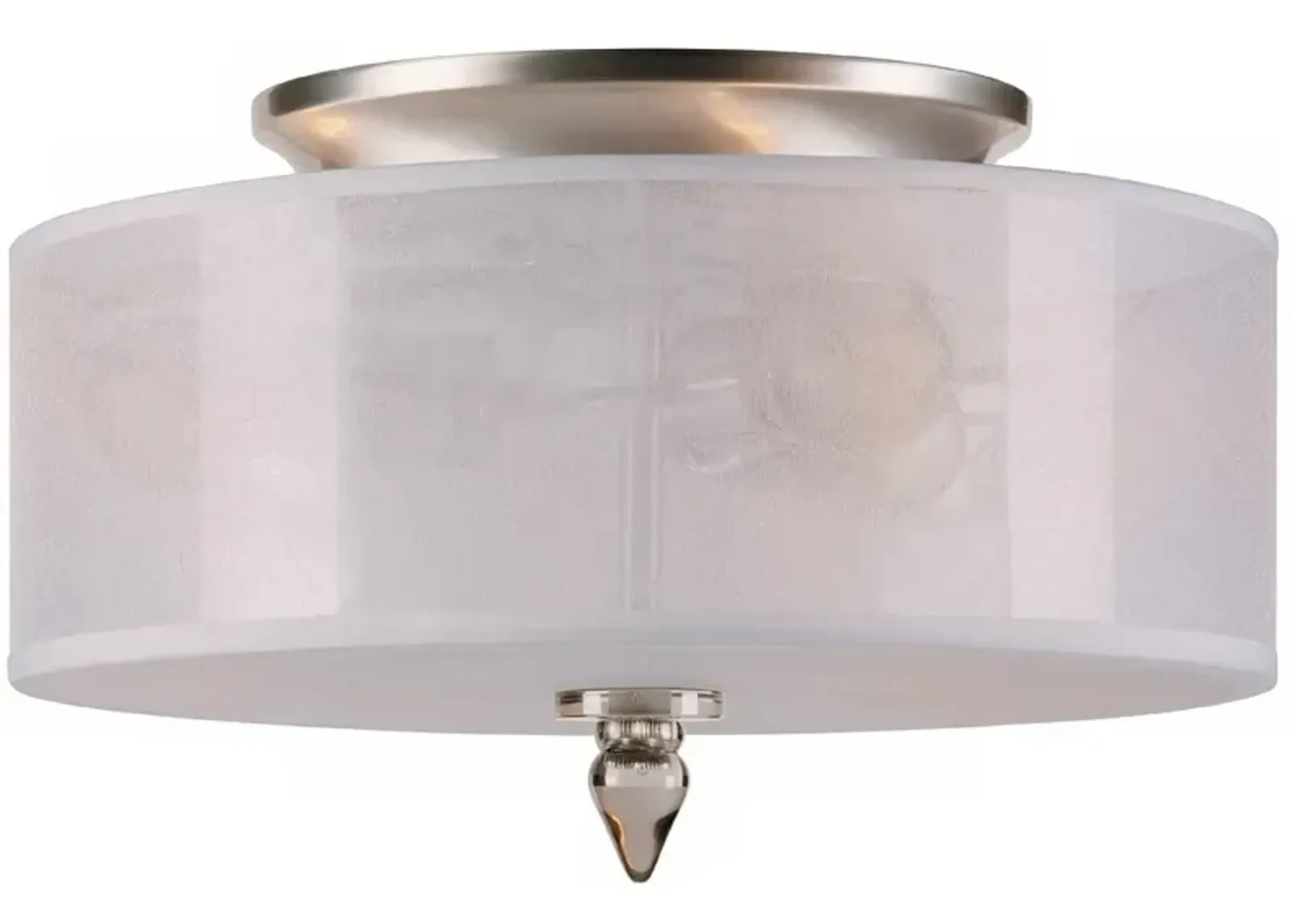 Crystorama Luxo Satin Nickel 14" Wide Ceiling Light