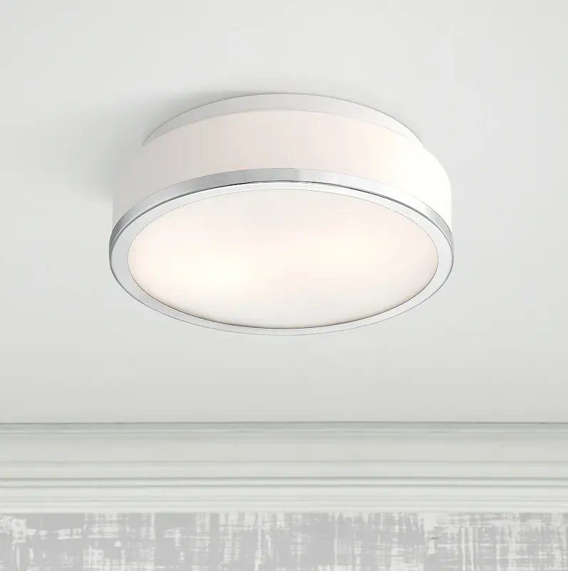 Possini Euro Mavis 10 1/4" Wide Opal Glass Ceiling Light