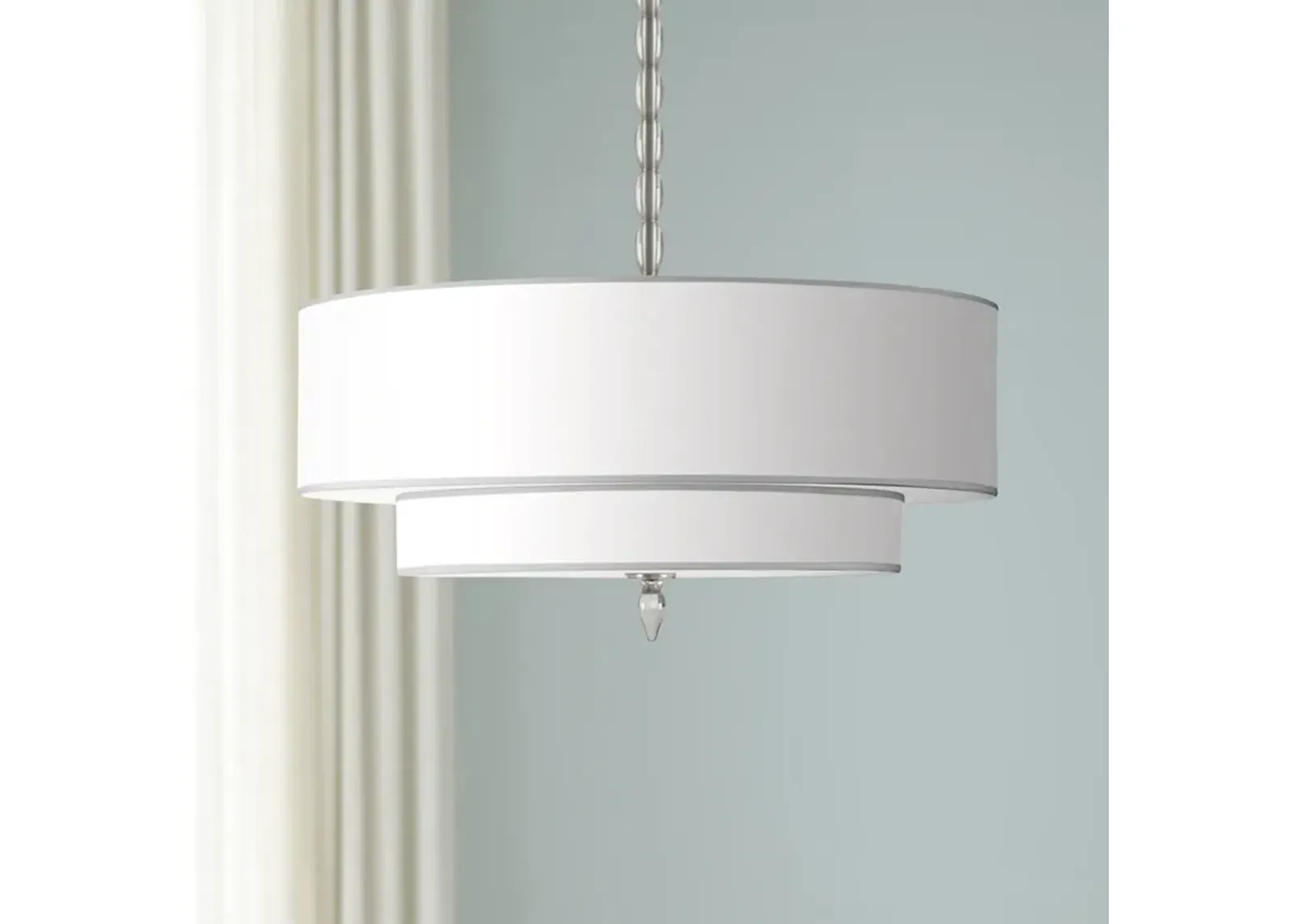 Crystorama Luxo Satin Nickel 26" Wide Chandelier