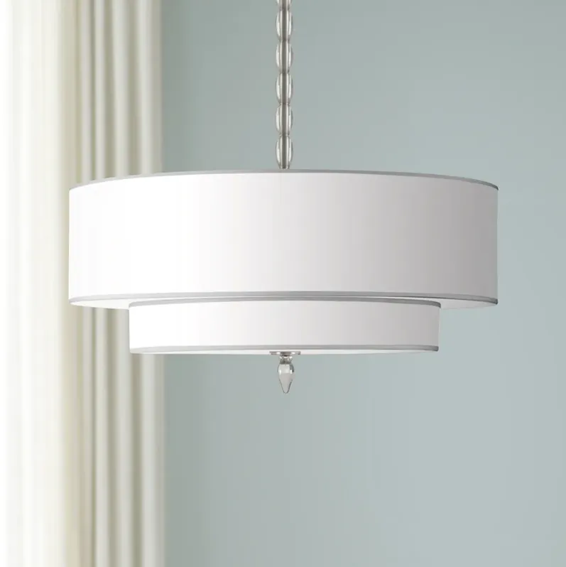 Crystorama Luxo Satin Nickel 26" Wide Chandelier