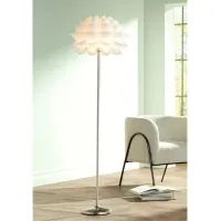 Possini Euro Design 63" White Flower Modern Floor Lamp