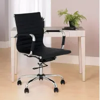 Serge Black Low Back Swivel Office Chair