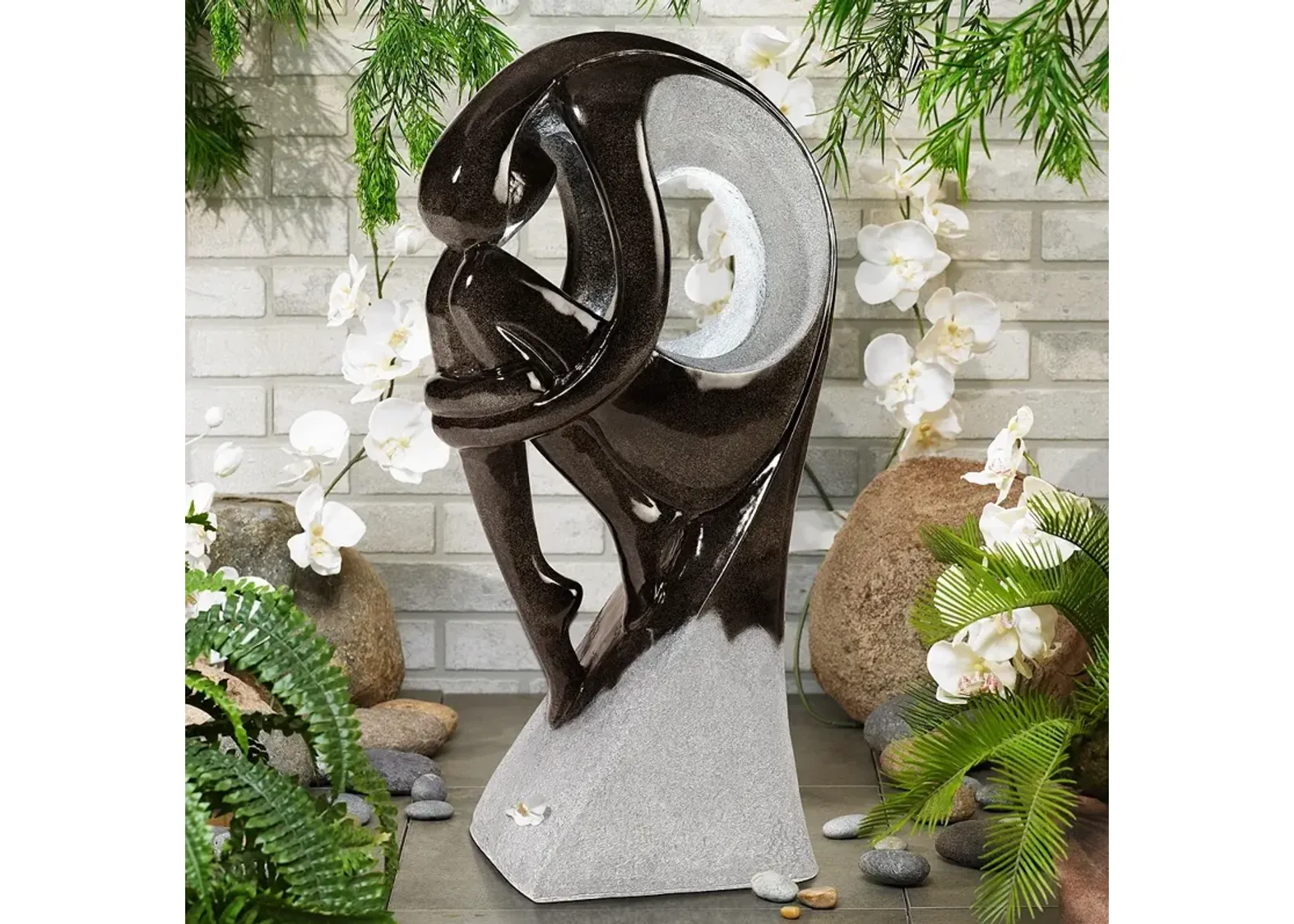 Graceful Form 43" High Modern Fountain