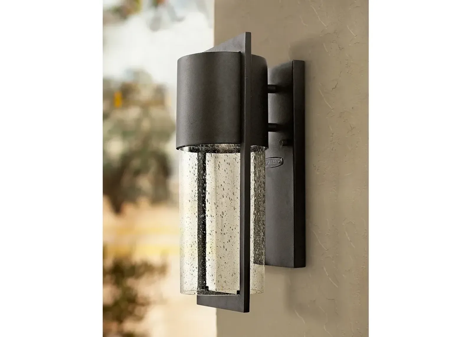 Hinkley Shelter 15 1/2" High Modern Black LED Outdoor Wall Light