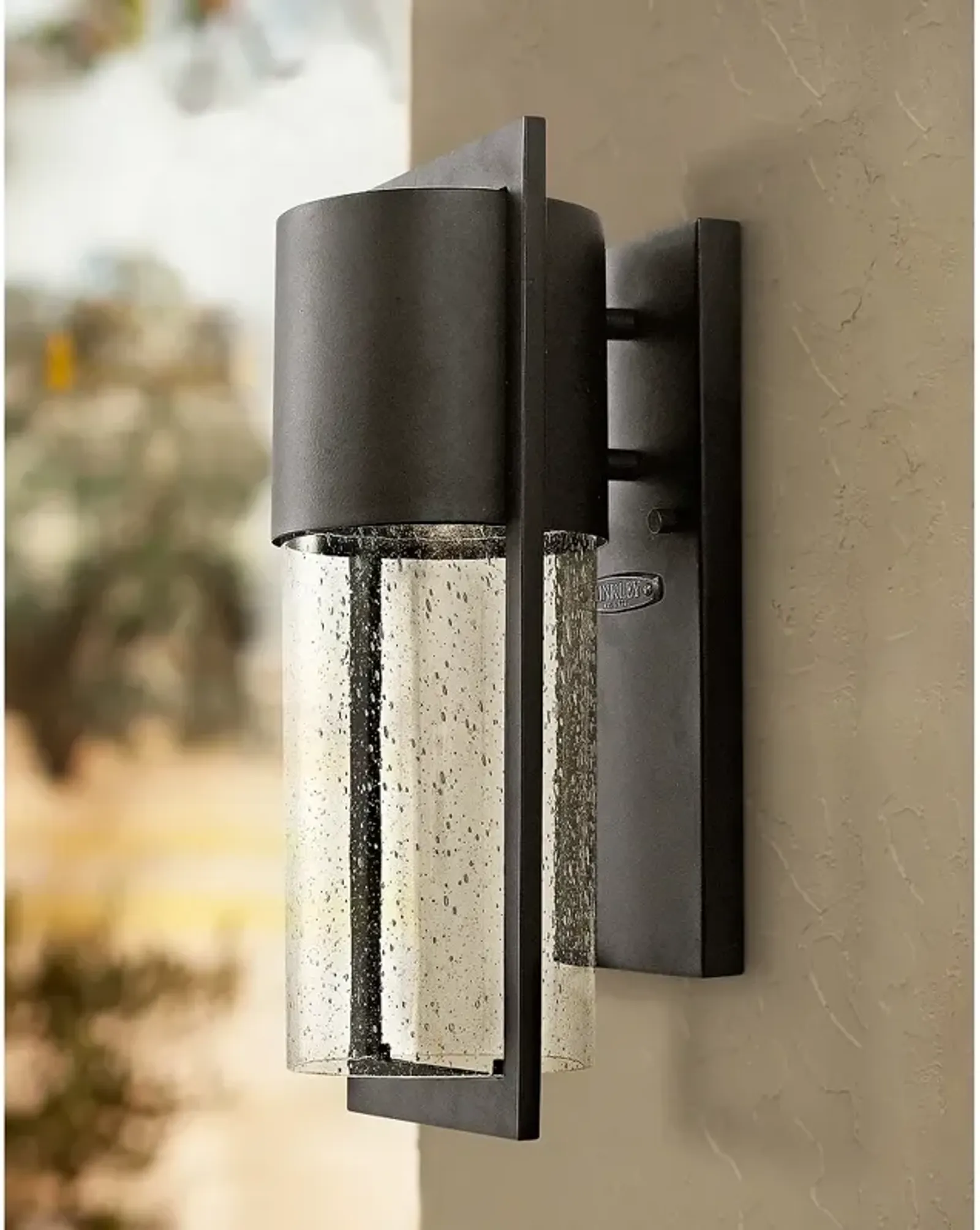 Hinkley Shelter 15 1/2" High Modern Black LED Outdoor Wall Light