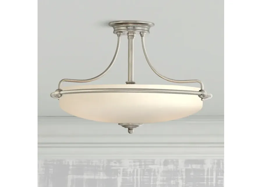 Griffin Collection Antique Nickel 21" Wide Ceiling Light