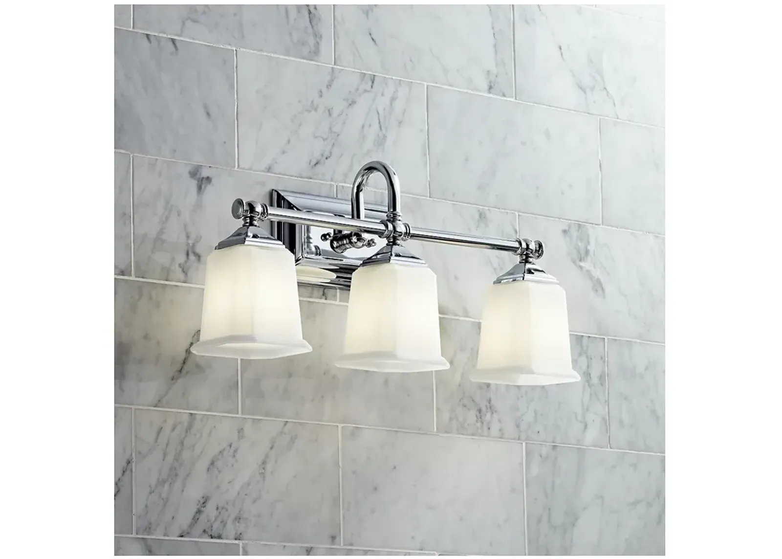 Quoizel Nicholas 22" Wide Polished Chrome Bathroom Light