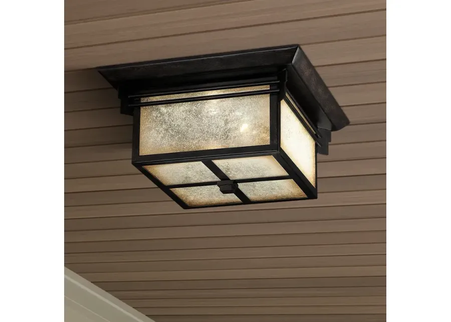 Franklin Iron Hickory Point 15" Wide Bronze Outdoor Ceiling Light