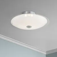 Possini Euro Glass Disk 15" Wide Modern Round Ceiling Light