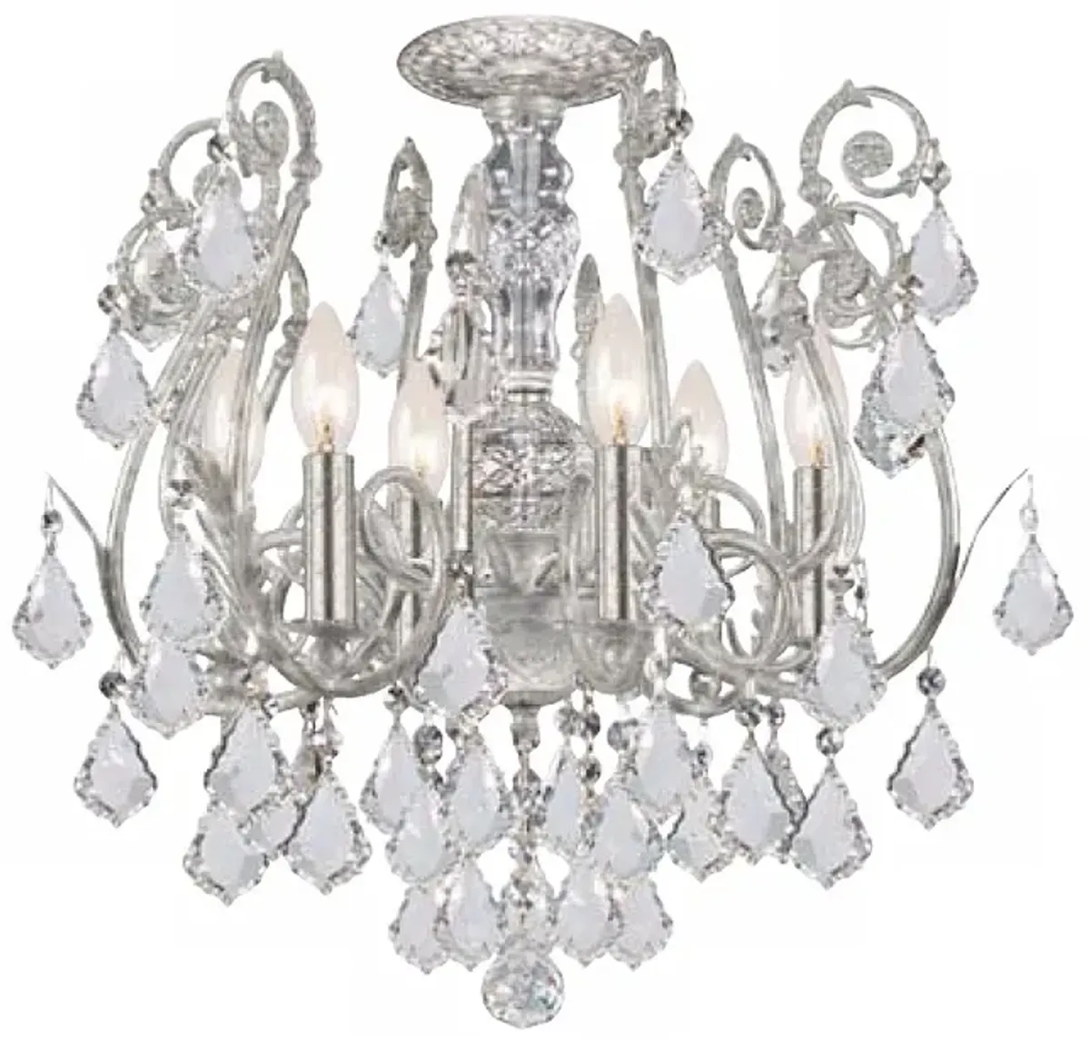 Crystorama Regis Collection Silver 20" Wide Ceiling Light