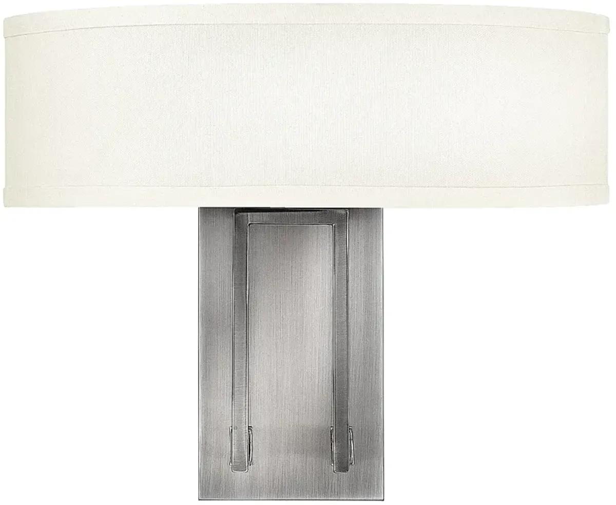 Hampton 15" Wide Antique Nickel Wall Sconce by Hinkley