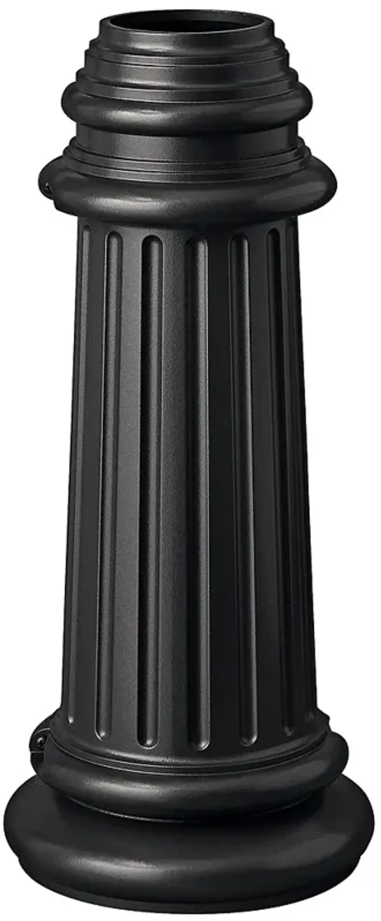 Post Base Pier and Post Accessory 18 1/4" HIgh in Black