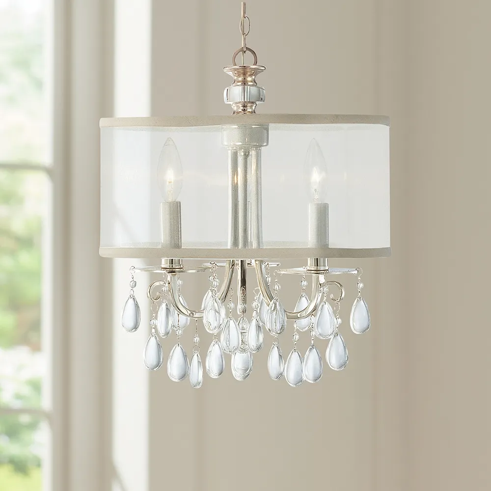 Crystorama Hampton Polished Chrome 14" Wide Mini Chandelier