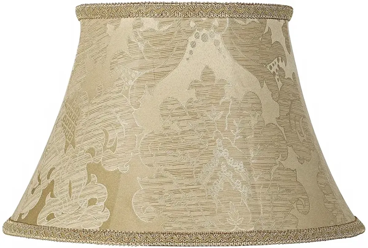 Ivory Brocade Lamp Shade 10x17x11 (Spider)