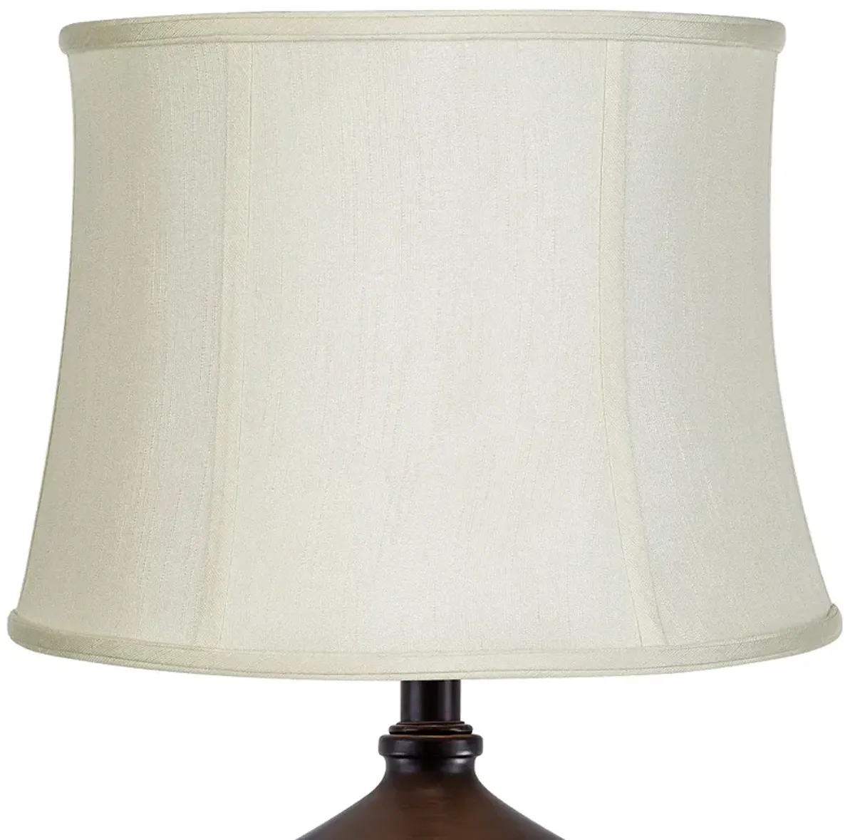 Springcrest Clair Creme Classic Faux Silk Drum Lamp Shade 14x16x12 (Spider)