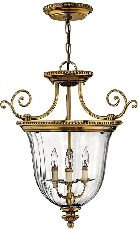 Hinkley Cambridge 22 1/2" Wide Clear Glass Traditional Brass Pendant