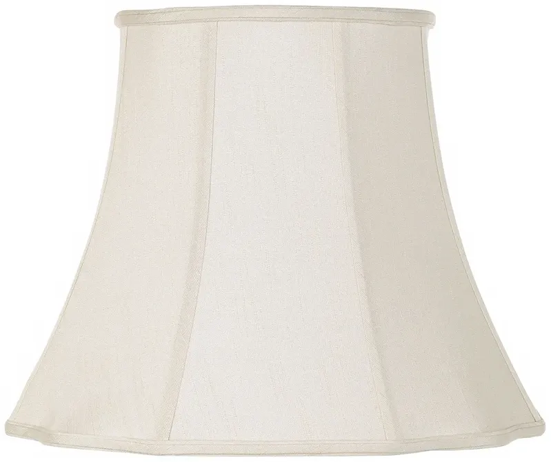 Creme Bell Curve Cut Corner Lamp Shade 11x18x15 (Spider)