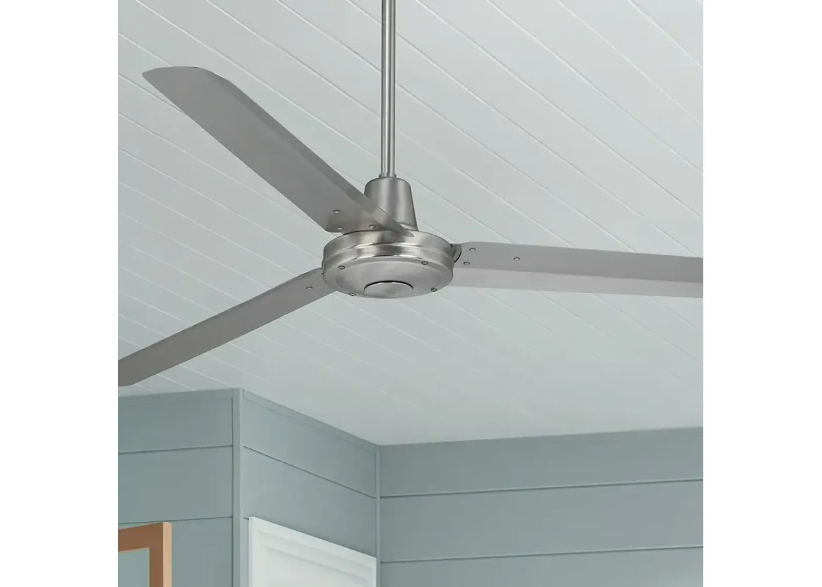 60" Turbina DC Brushed Nickel Ceiling Fan with Remote Control