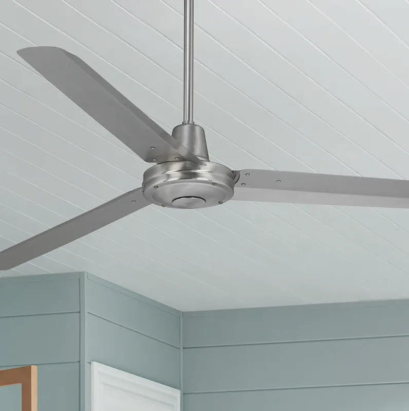 60" Turbina DC Brushed Nickel Ceiling Fan with Remote Control