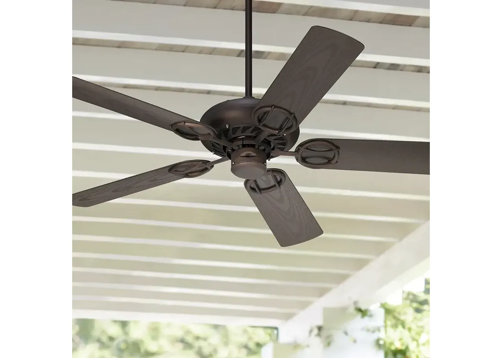 52" Casa Vieja Orb Bronze Wet Location Ceiling Fan with Pull Chain